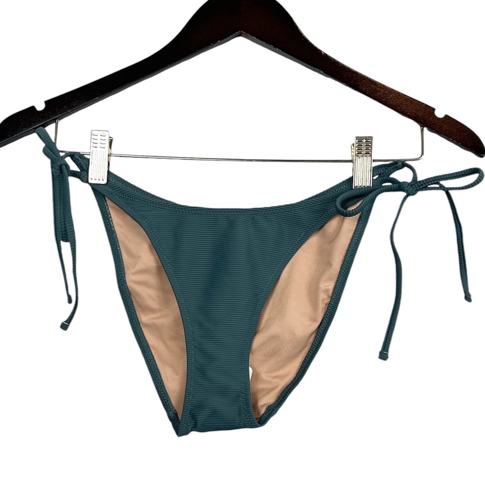 J. Crew Women’s Classic Ribbed Hipster Side Tie Bikini Bottom Size Small NWT